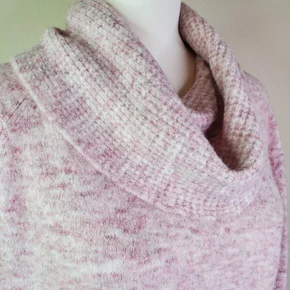 Style & Co. Womens Pink Blush Cowlneck Sweater PL - Picture 2 of 10